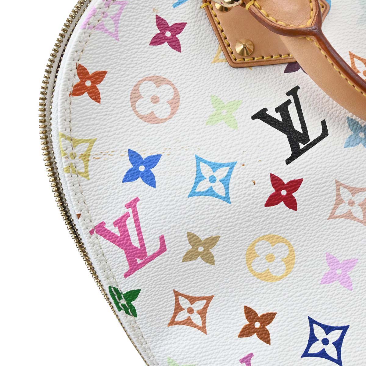 Louis Vuitton 2003 White Monogram Multicolor Alma Handbag M92647