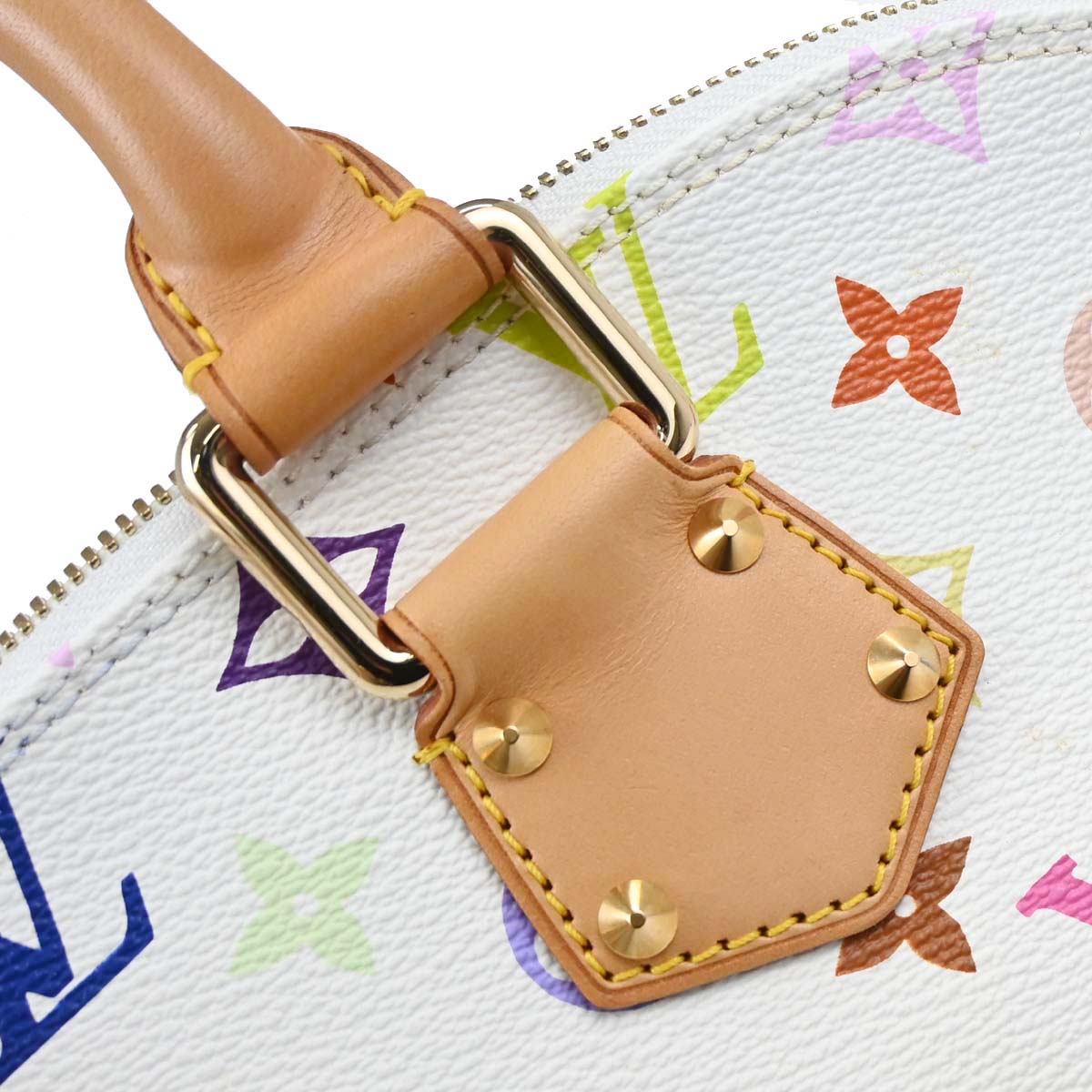 Louis Vuitton 2003 White Monogram Multicolor Alma Handbag M92647