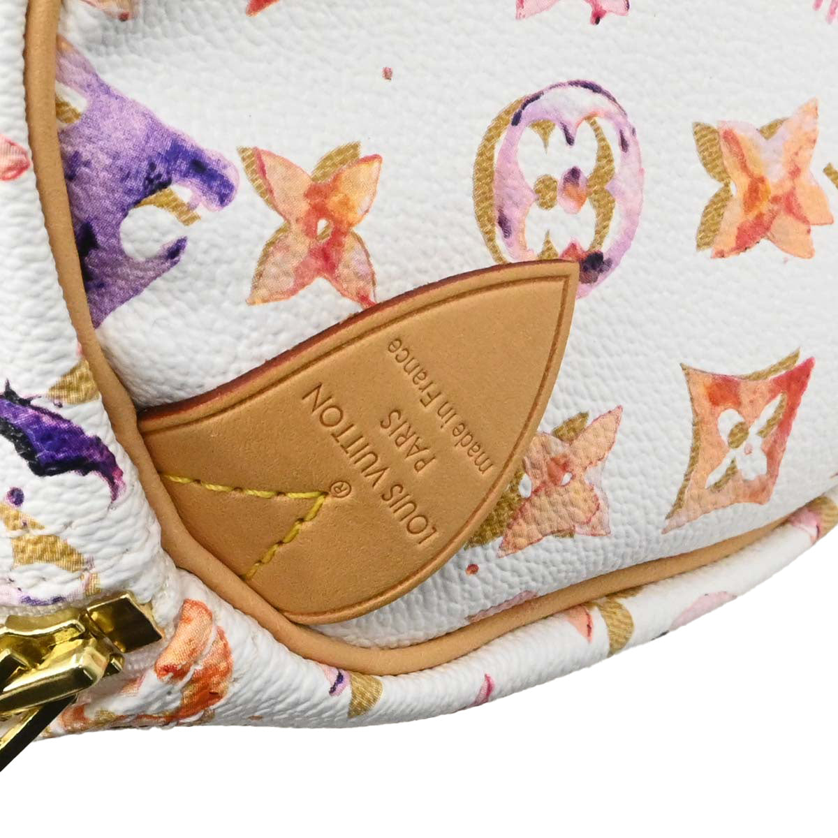 Louis Vuitton White Monogram Watercolor Speedy 35 Handbag M95752
