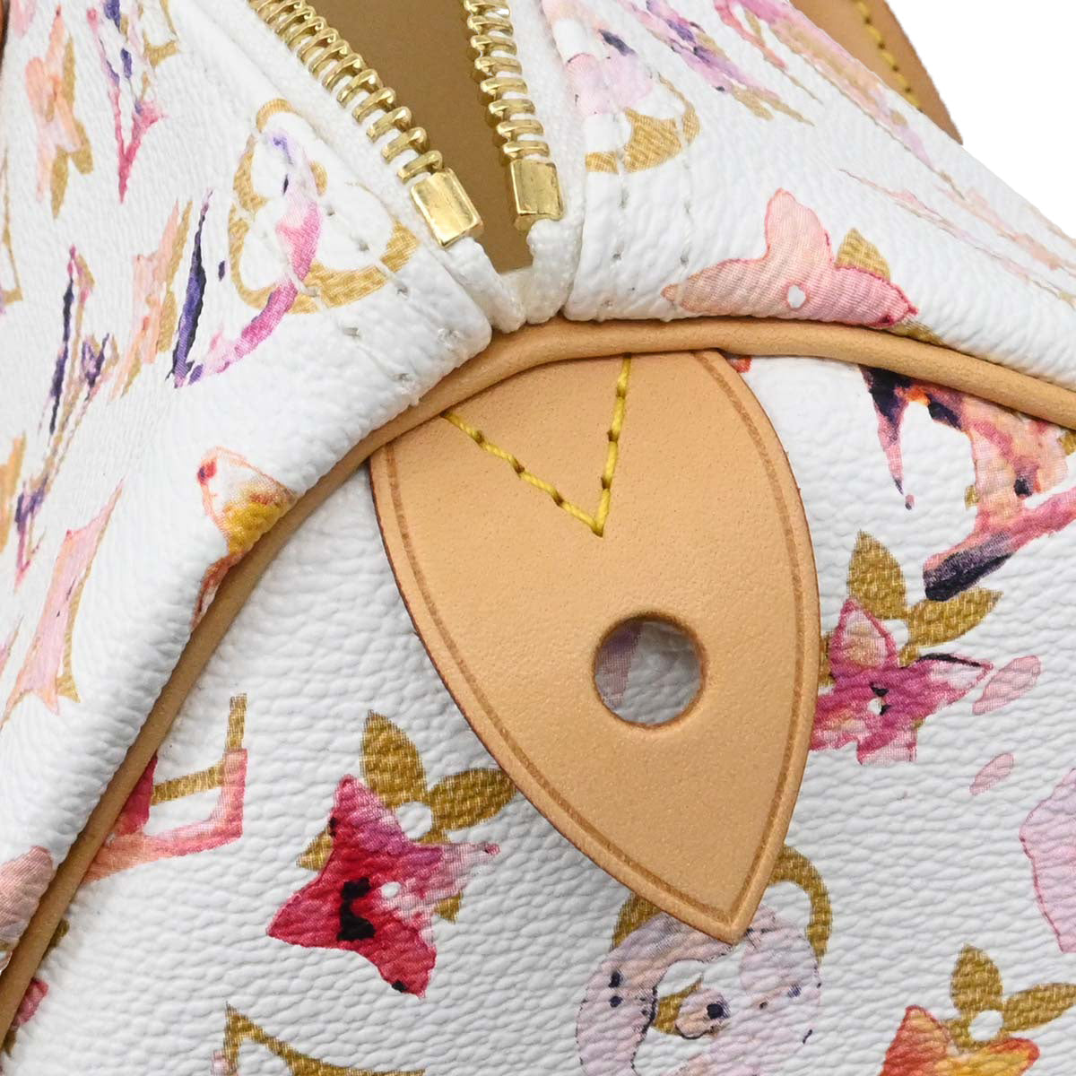 Louis Vuitton White Monogram Watercolor Speedy 35 Handbag M95752