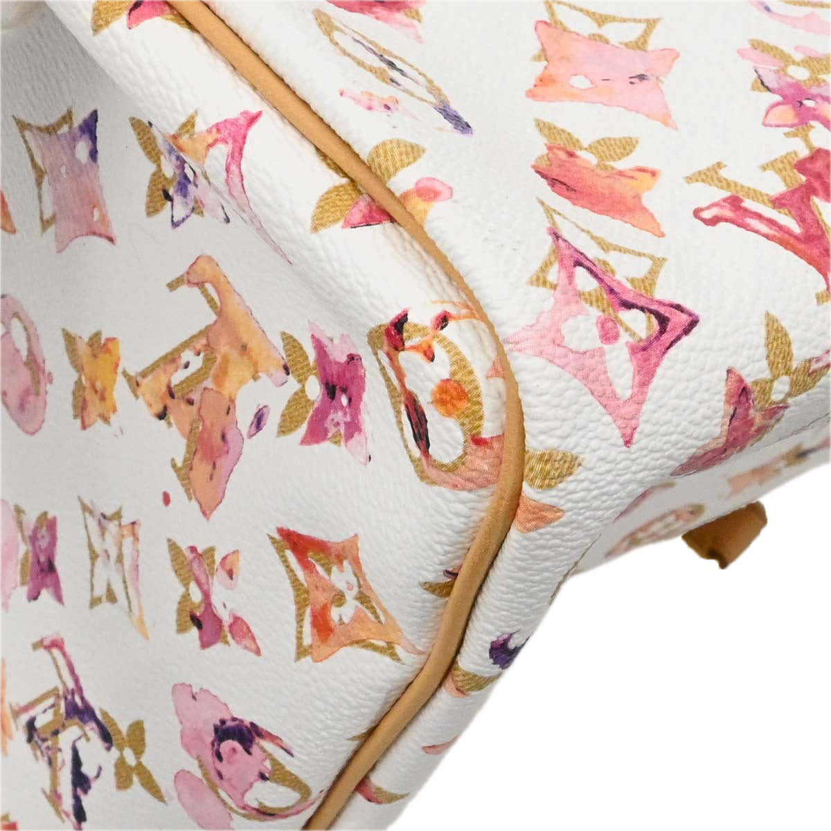 Louis Vuitton White Monogram Watercolor Speedy 35 Handbag M95752