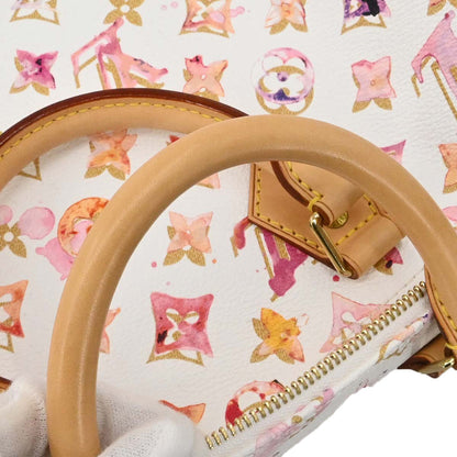 Louis Vuitton White Monogram Watercolor Speedy 35 Handbag M95752