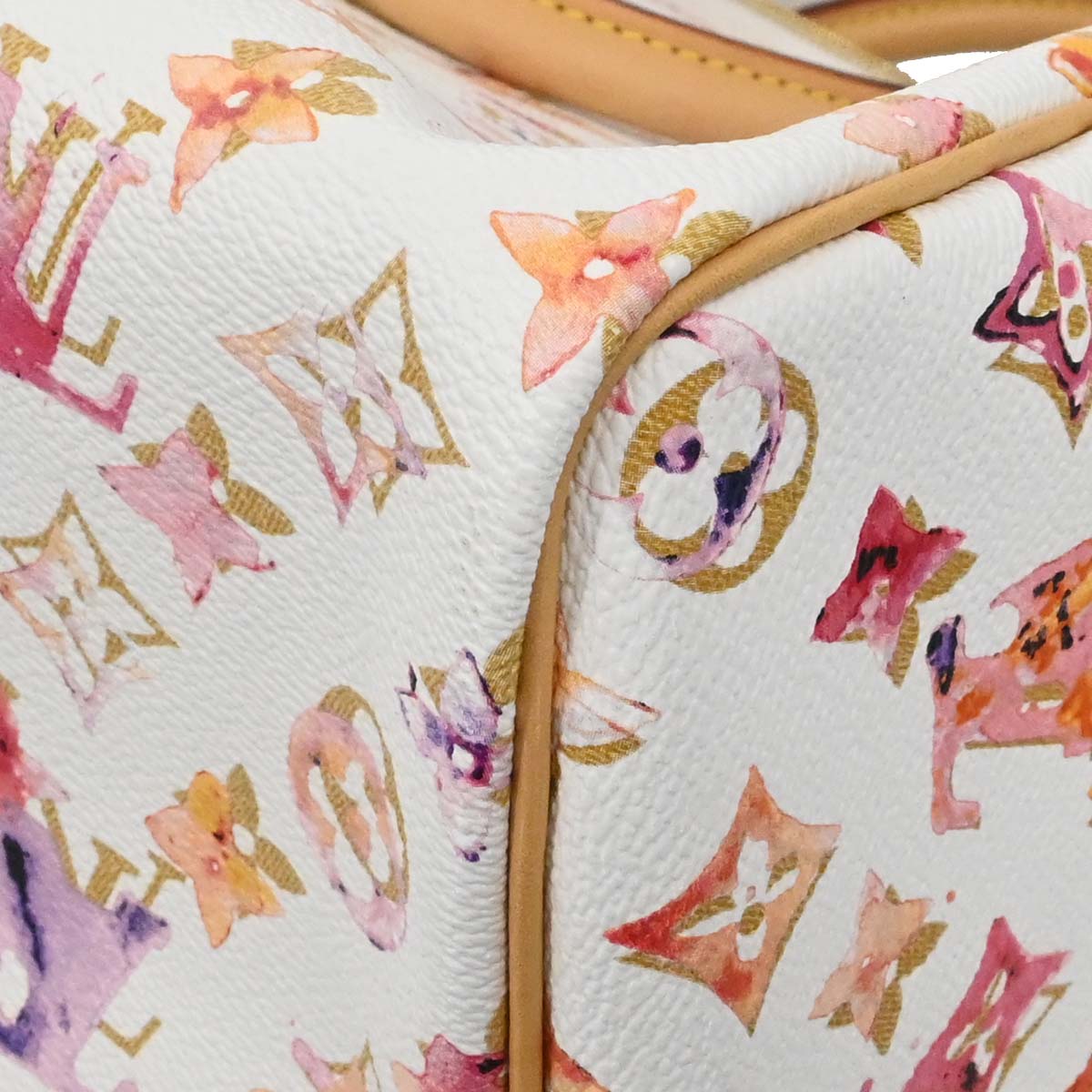 Louis Vuitton White Monogram Watercolor Speedy 35 Handbag M95752