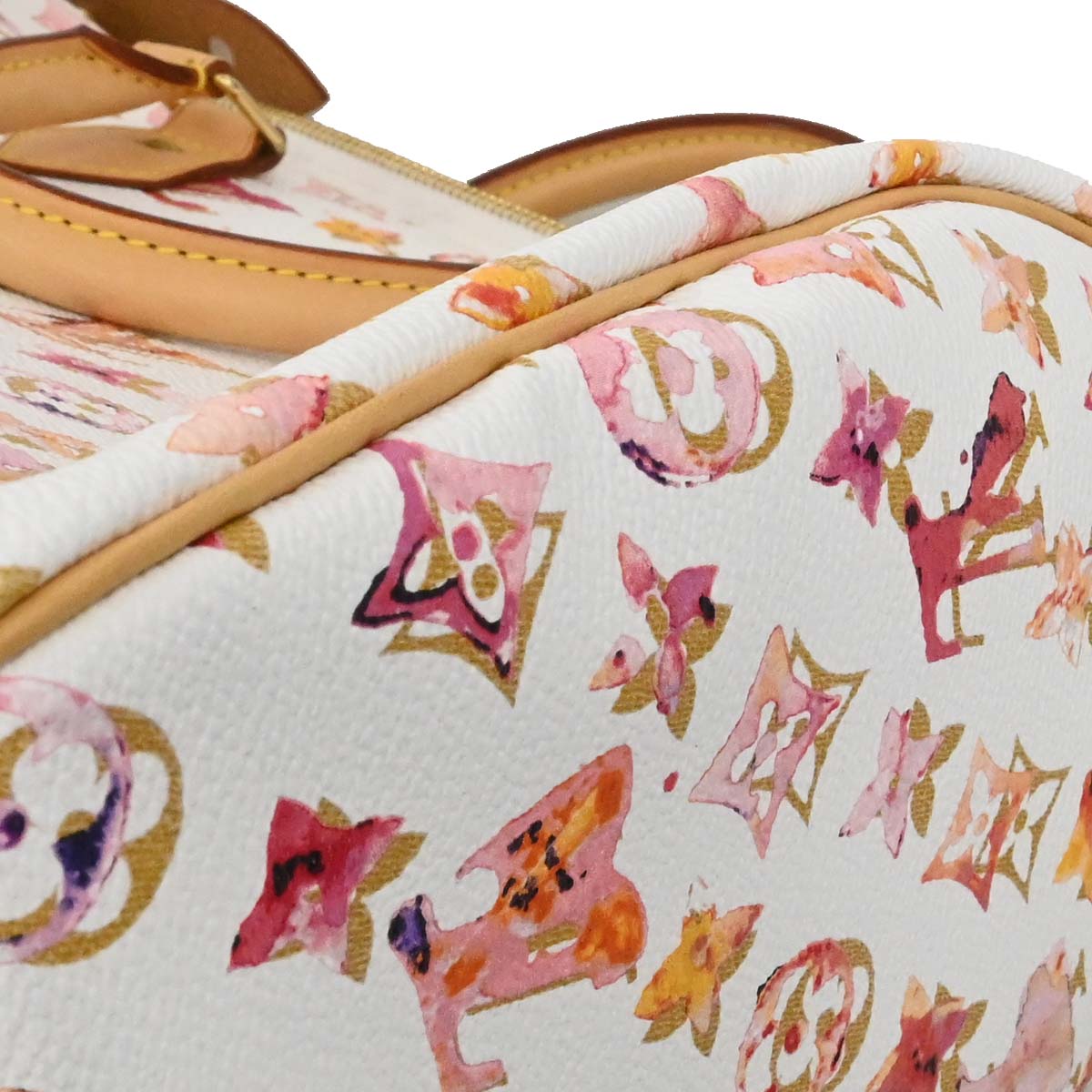 Louis Vuitton White Monogram Watercolor Speedy 35 Handbag M95752