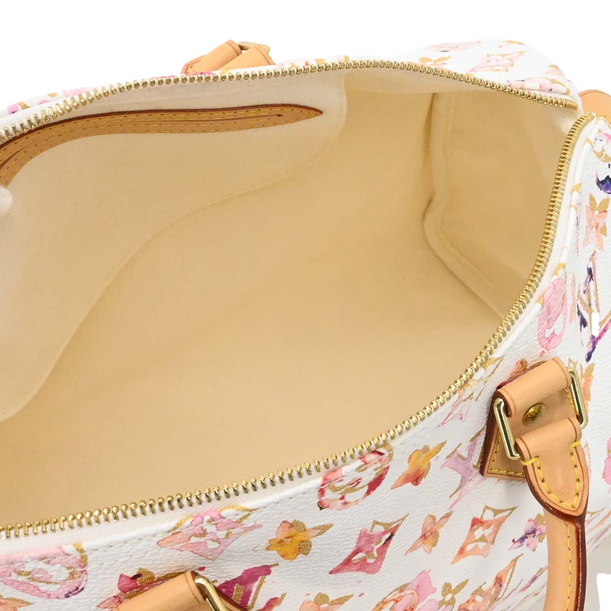 Louis Vuitton White Monogram Watercolor Speedy 35 Handbag M95752