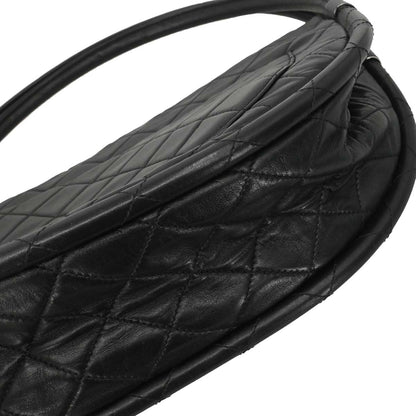 Chanel Black Lambskin Hula Hoop Large Handbag