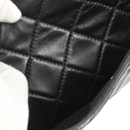 Chanel Black Lambskin Hula Hoop Large Handbag