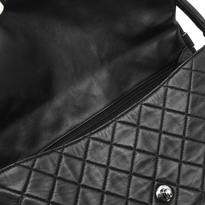 Chanel Black Lambskin Hula Hoop Large Handbag