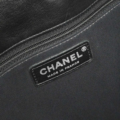 Chanel Black Lambskin Hula Hoop Large Handbag