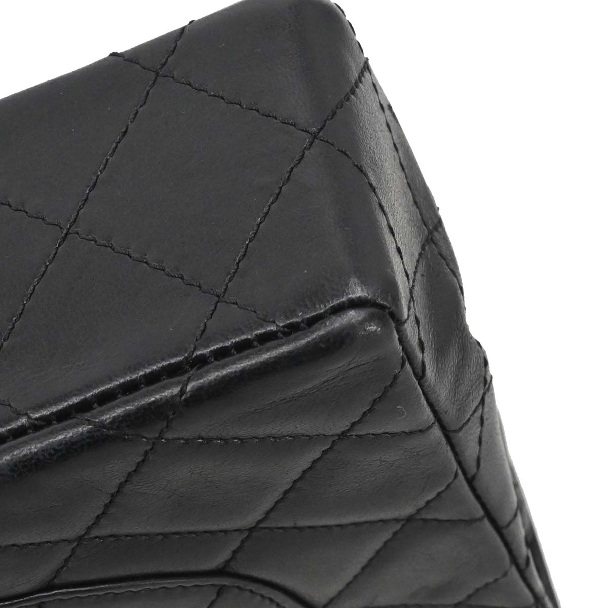 Chanel Black Lambskin Paris Double Flap Shoulder Bag