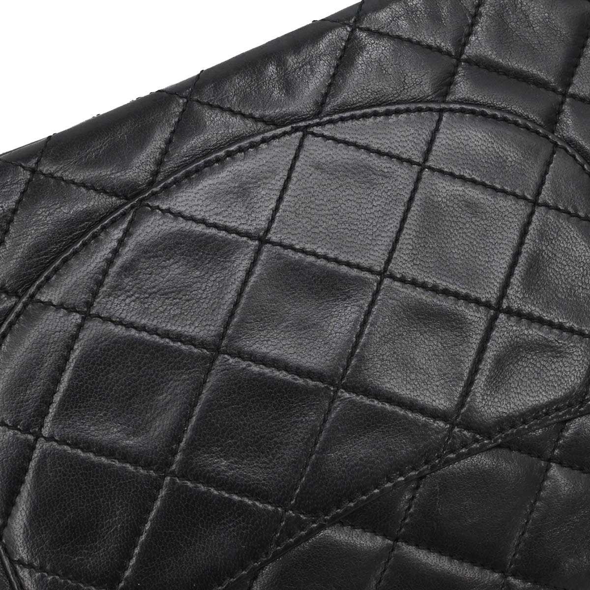 Chanel Black Lambskin Paris Double Flap Shoulder Bag