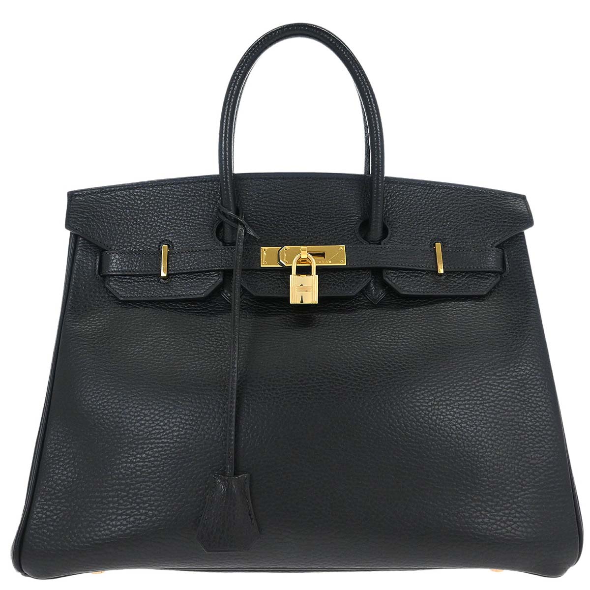 Hermes Black Ardennes Birkin 35 Handbag