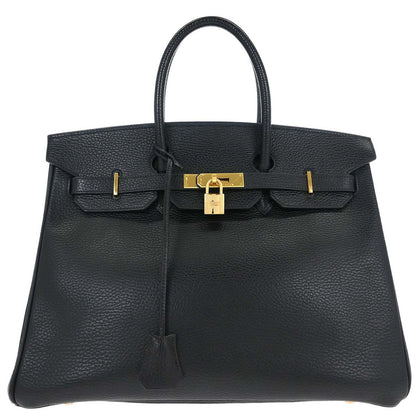 Hermes Black Ardennes Birkin 35 Handbag