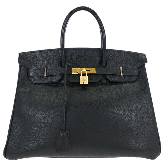 Hermes Black Ardennes Birkin 35 Handbag