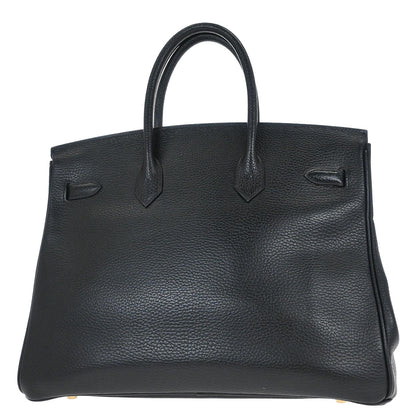 Hermes Black Ardennes Birkin 35 Handbag