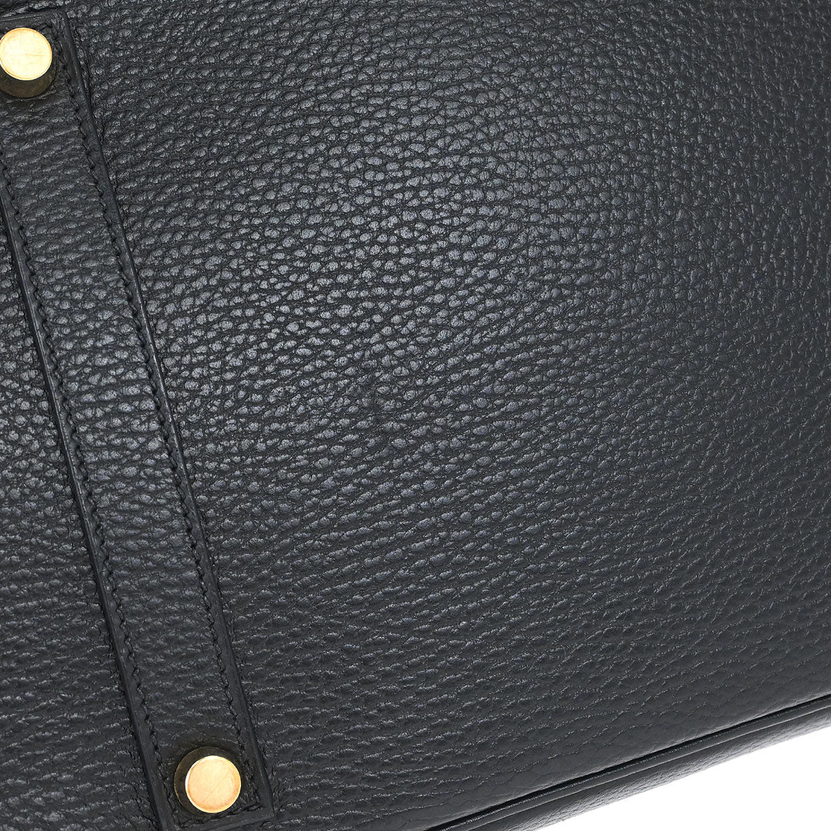 Hermes Black Ardennes Birkin 35 Handbag