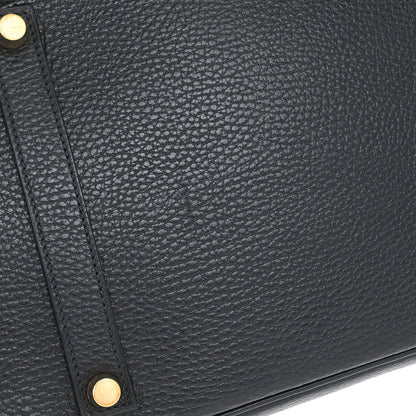 Hermes Black Ardennes Birkin 35 Handbag