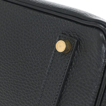 Hermes Black Ardennes Birkin 35 Handbag