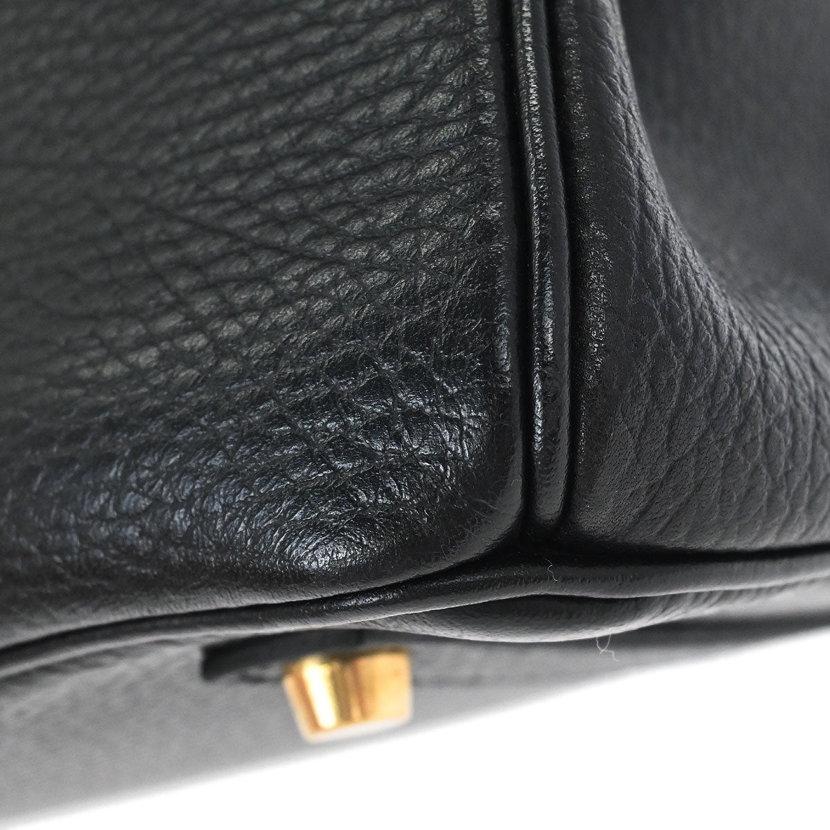Hermes Black Ardennes Birkin 35 Handbag