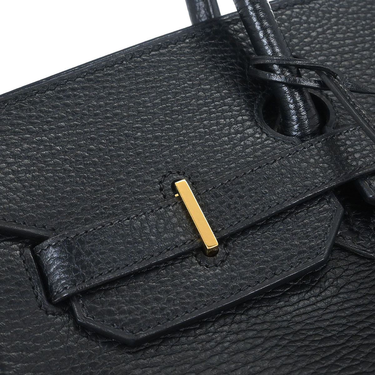 Hermes Black Ardennes Birkin 35 Handbag