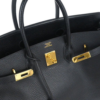 Hermes Black Ardennes Birkin 35 Handbag