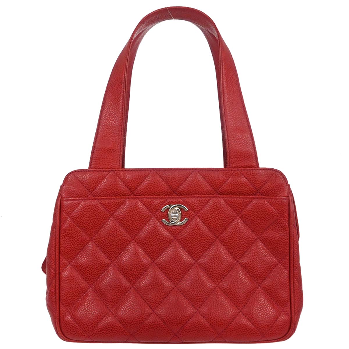 Chanel Red Caviar Skin Handbag