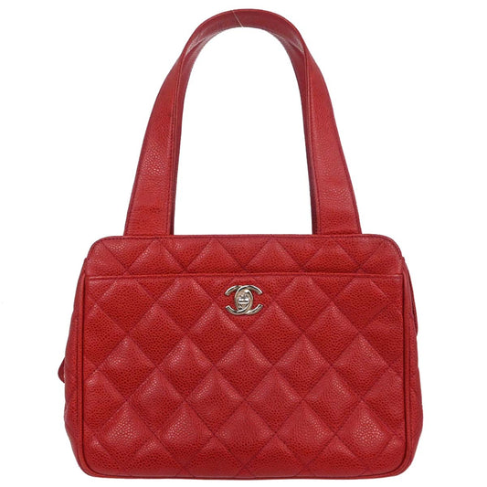 Chanel Red Caviar Skin Handbag