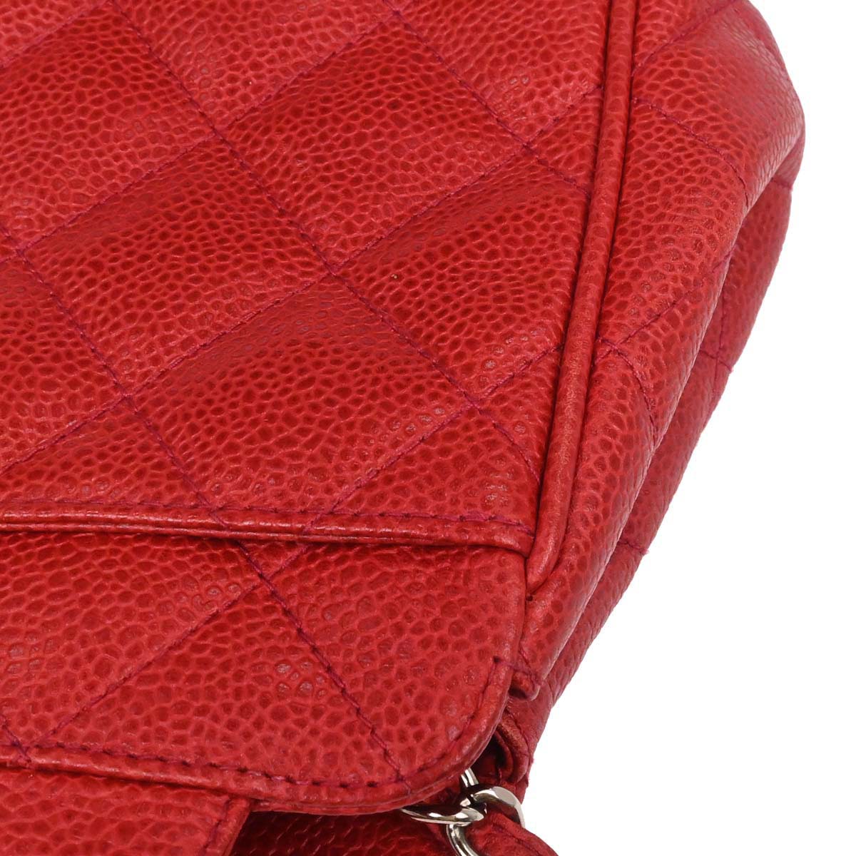 Chanel Red Caviar Skin Handbag