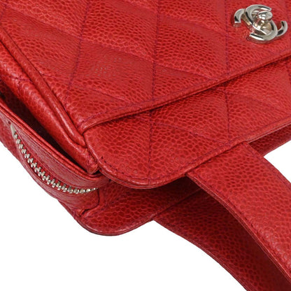 Chanel Red Caviar Skin Handbag