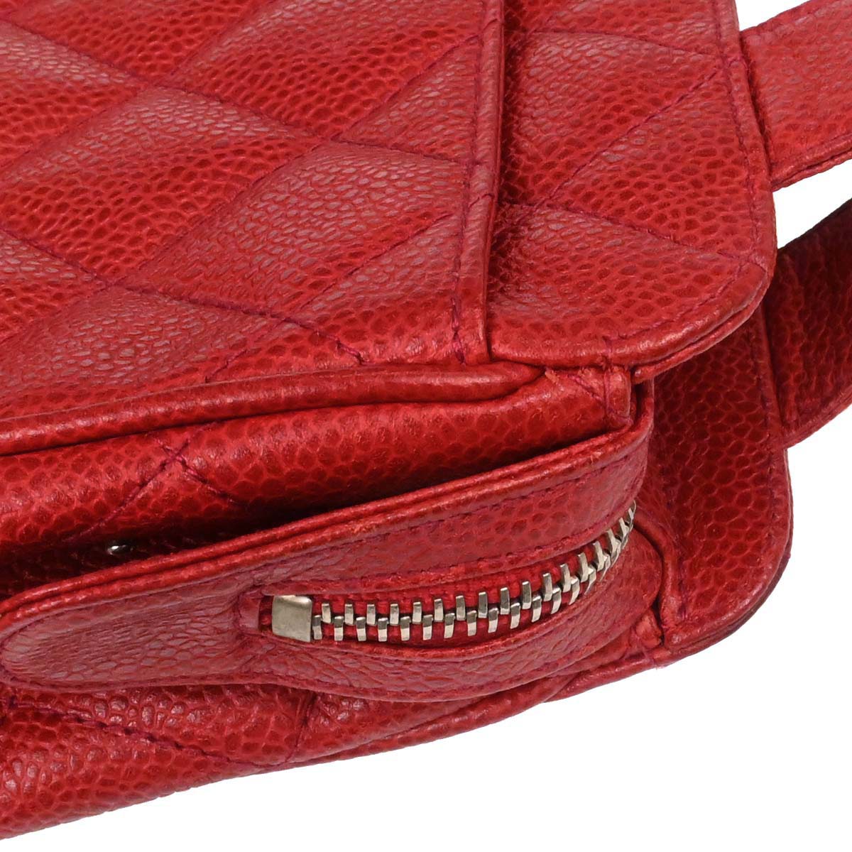 Chanel Red Caviar Skin Handbag