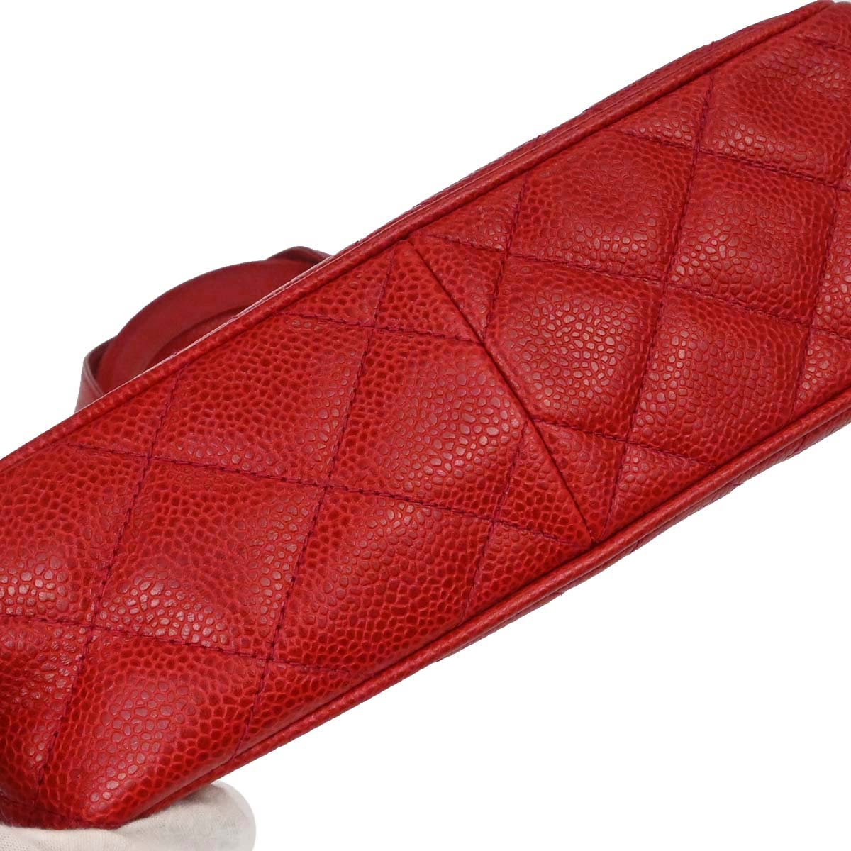 Chanel Red Caviar Skin Handbag