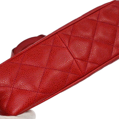 Chanel Red Caviar Skin Handbag