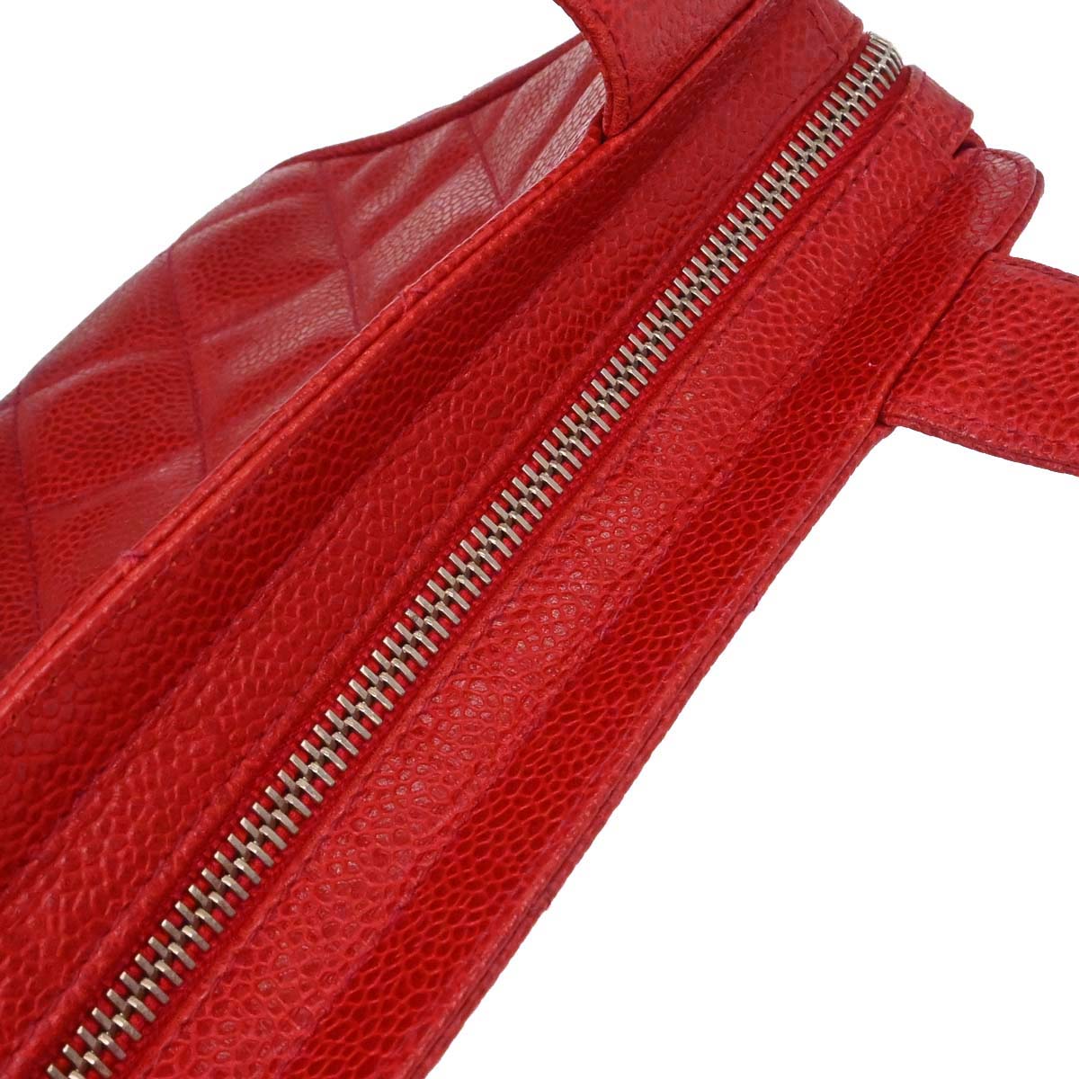 Chanel Red Caviar Skin Handbag