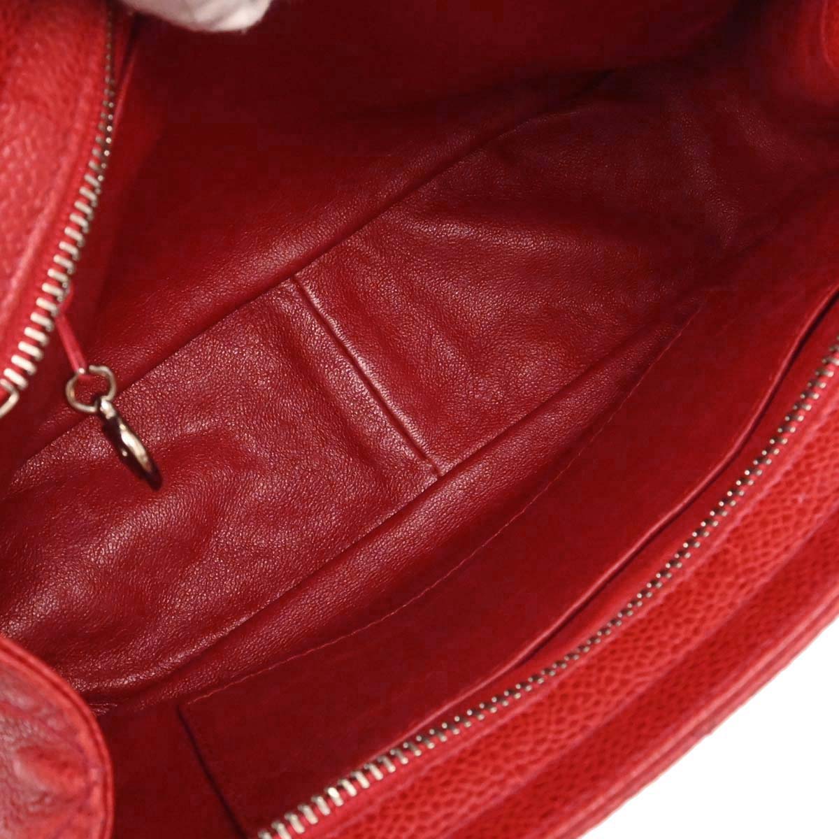 Chanel Red Caviar Skin Handbag
