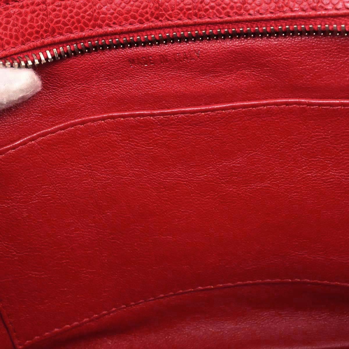 Chanel Red Caviar Skin Handbag