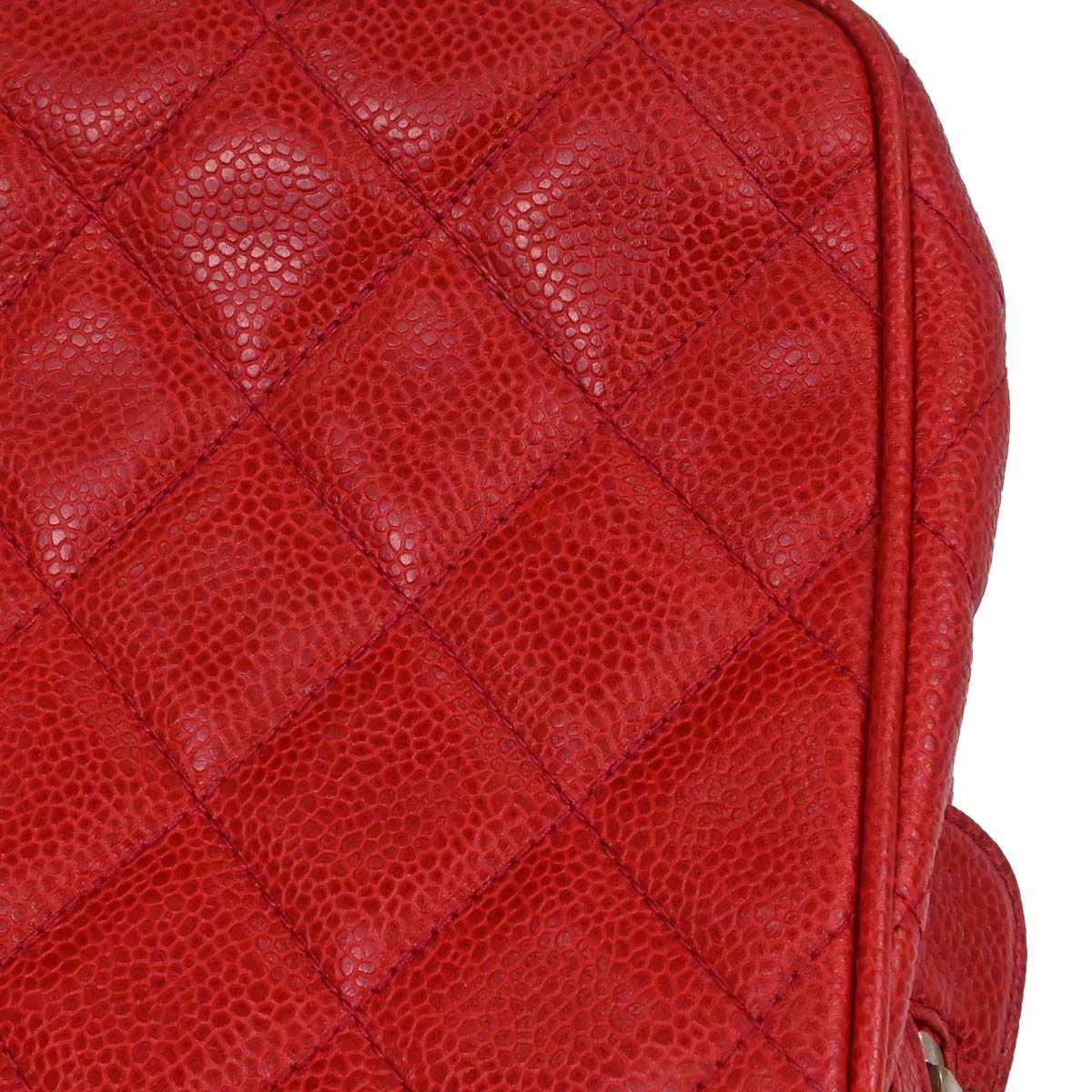 Chanel Red Caviar Skin Handbag