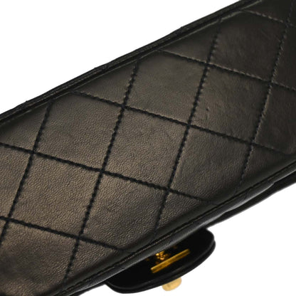 Chanel 1991-1994 Black Lambskin Mini Classic Square Flap Shoulder Bag 17
