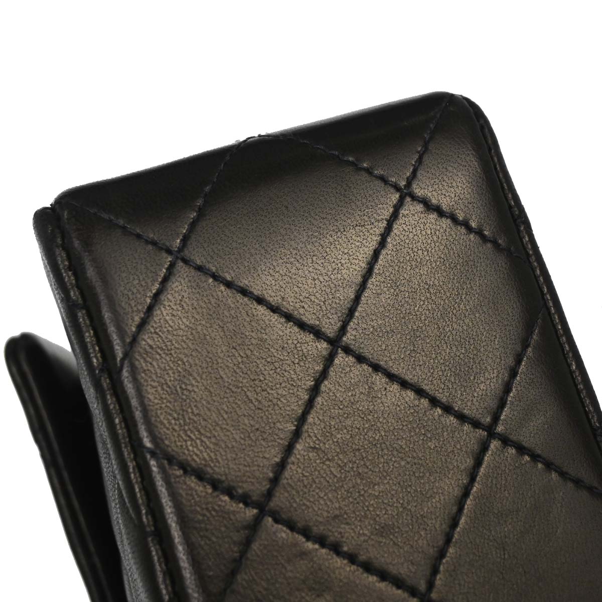 Chanel 1991-1994 Black Lambskin Mini Classic Square Flap Shoulder Bag 17