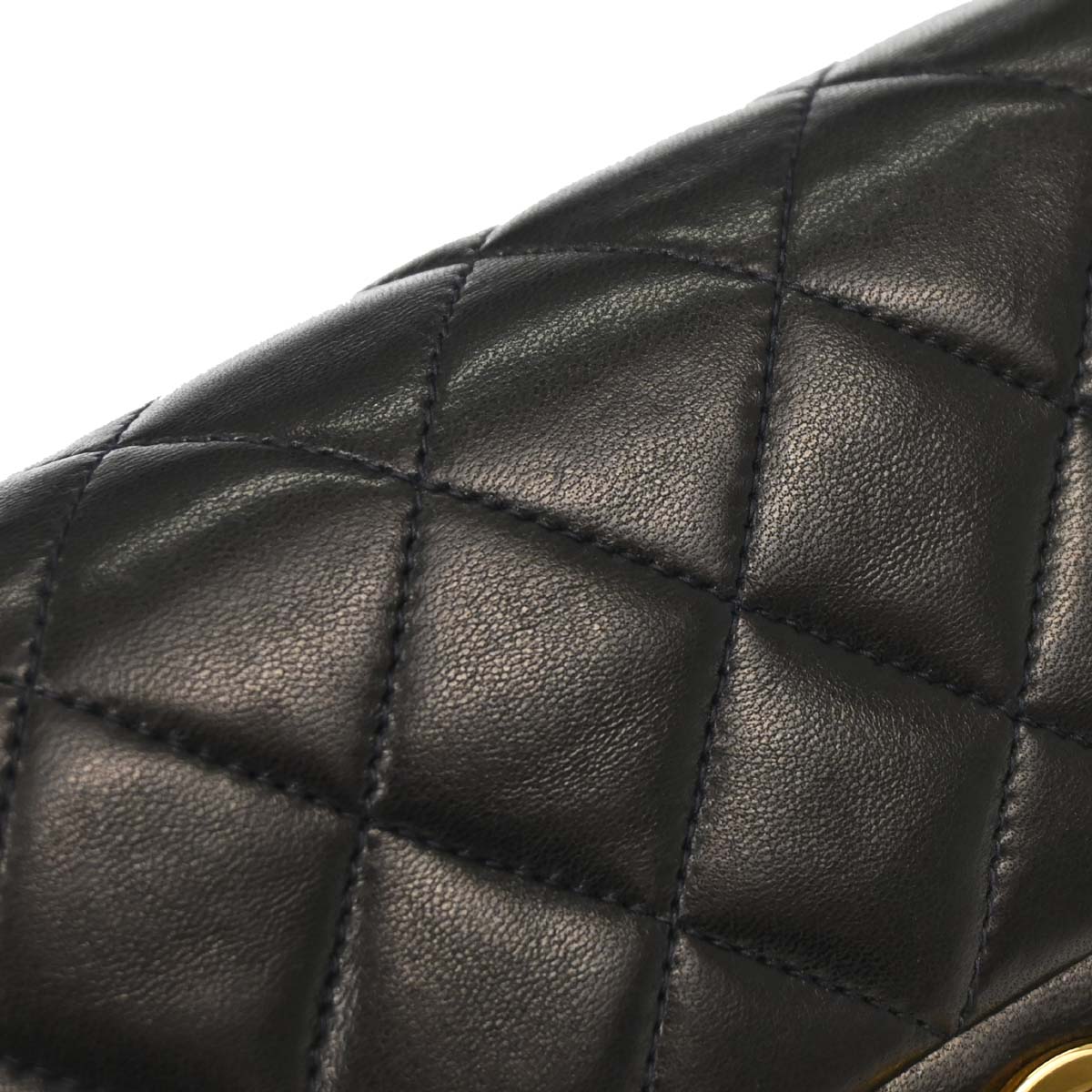 Chanel 1991-1994 Black Lambskin Mini Classic Square Flap Shoulder Bag 17