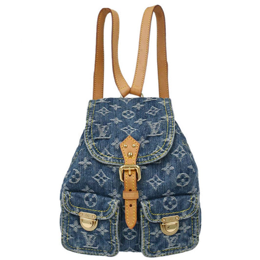 Louis Vuitton 2006 Blue Monogram Denim Sac a Dos PM Backpack M95057