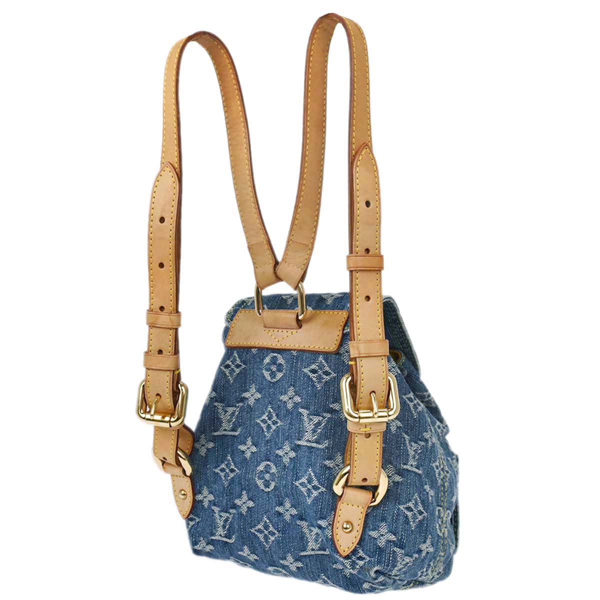Louis Vuitton 2006 Blue Monogram Denim Sac a Dos PM Backpack M95057