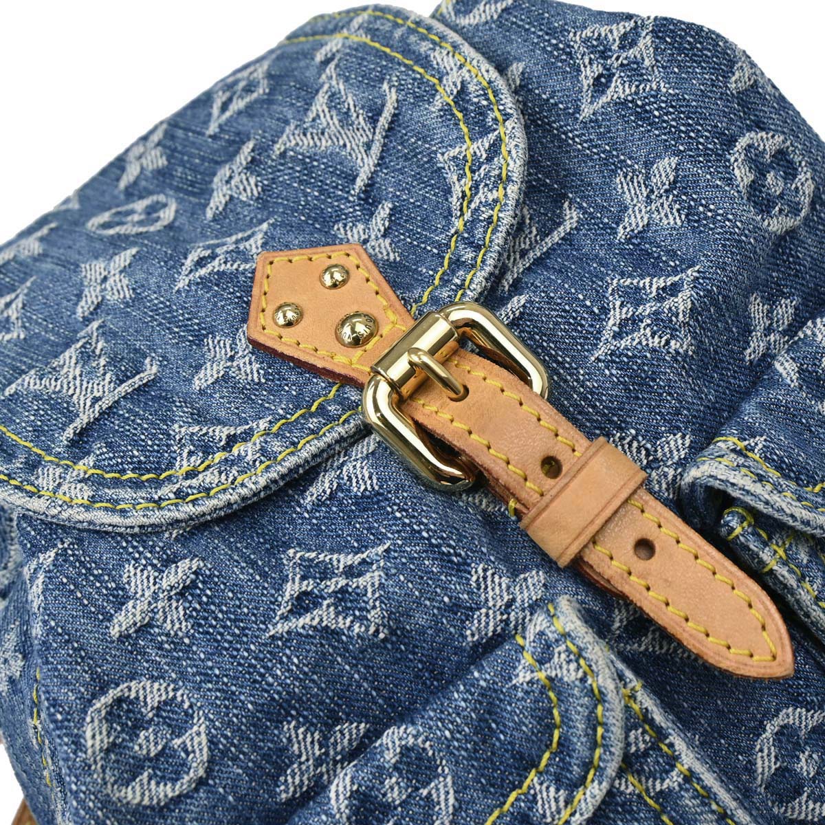 Louis Vuitton 2006 Blue Monogram Denim Sac a Dos PM Backpack M95057
