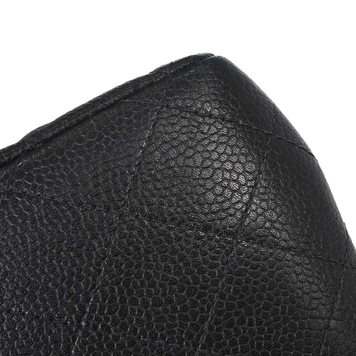 Chanel 1996-1997 Black Caviar Skin Double Sided Flap Shoulder Bag
