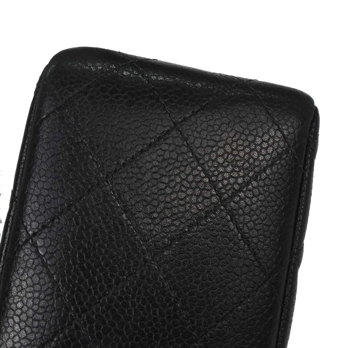 Chanel 1996-1997 Black Caviar Skin Double Sided Flap Shoulder Bag