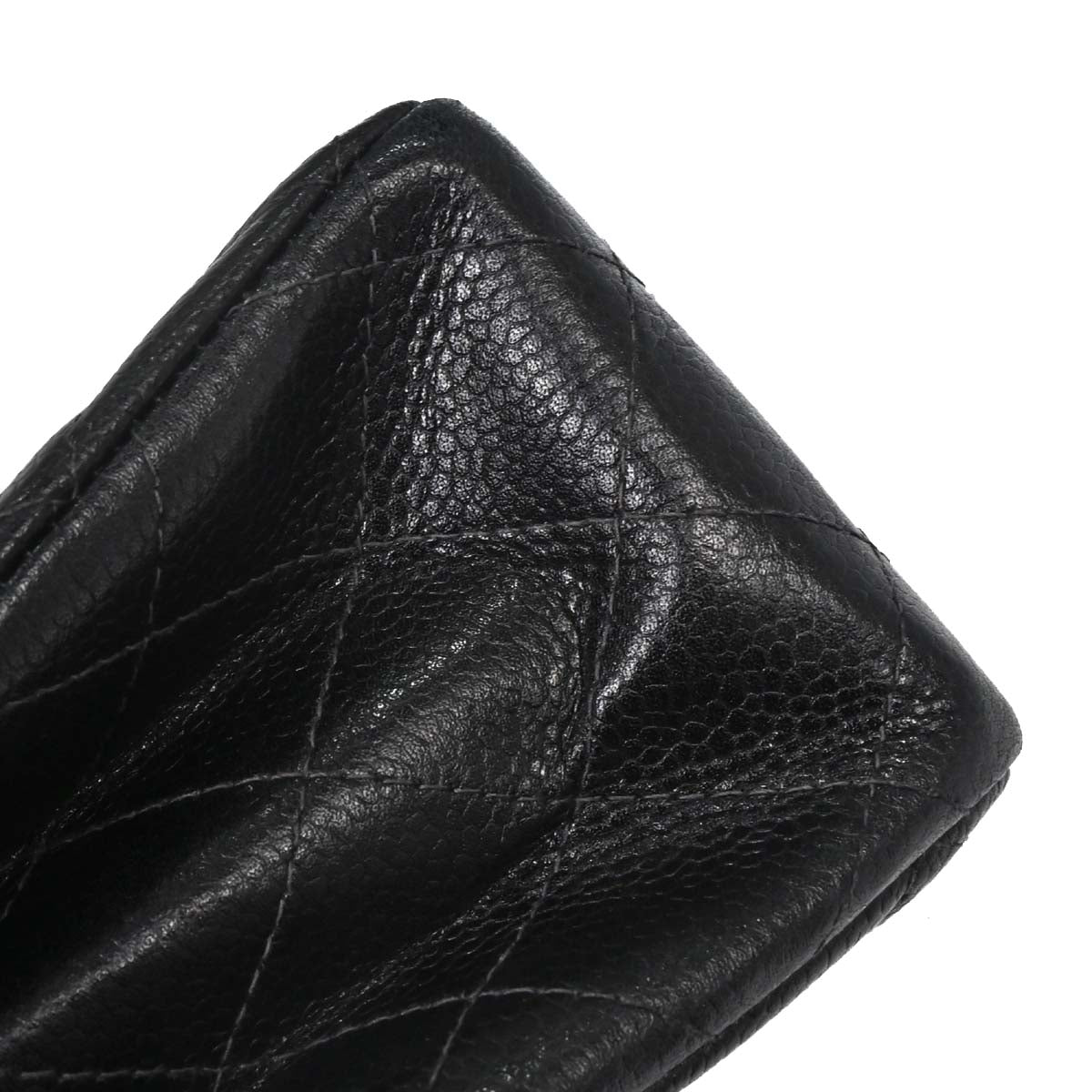 Chanel 1996-1997 Black Caviar Skin Double Sided Flap Shoulder Bag