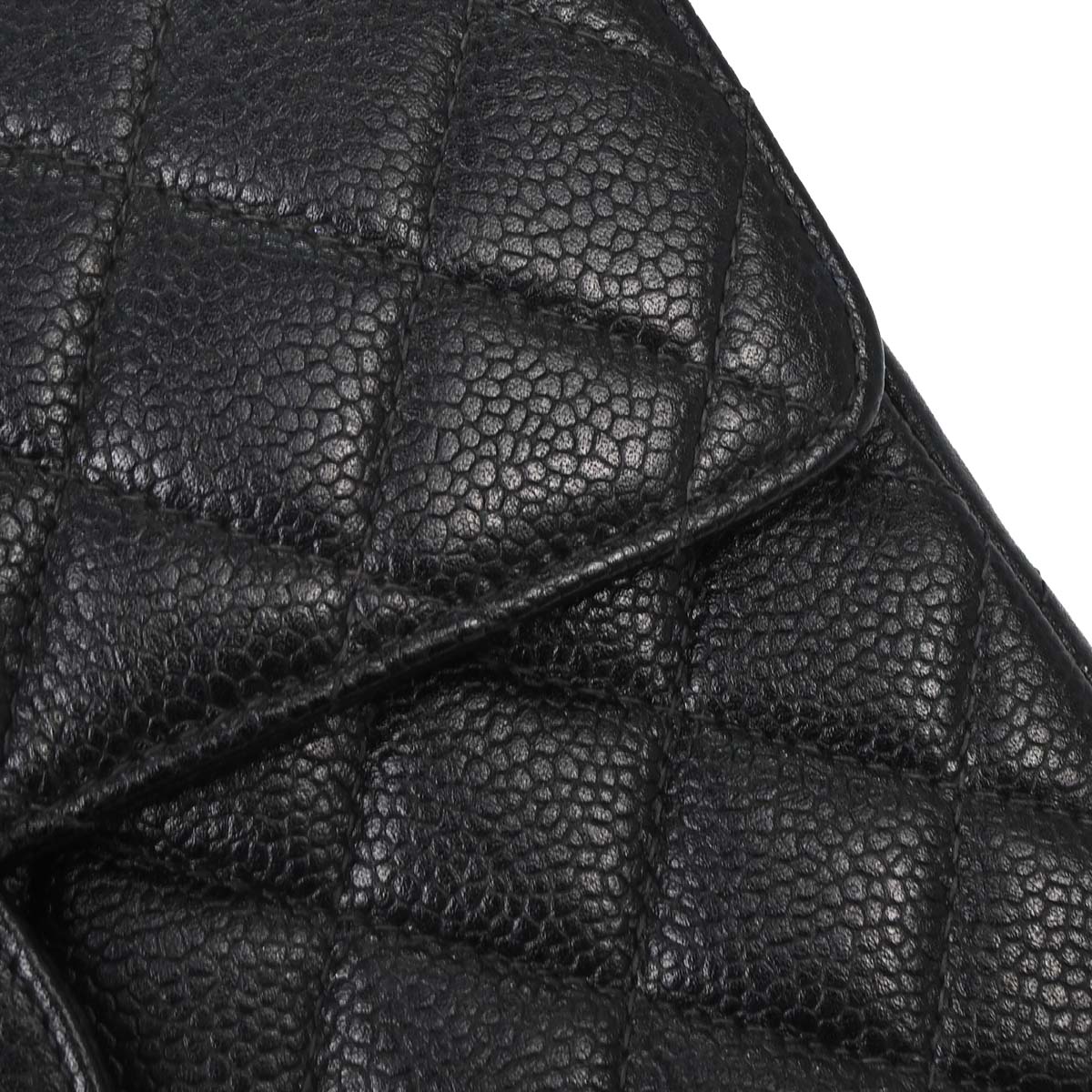 Chanel 1996-1997 Black Caviar Skin Double Sided Flap Shoulder Bag