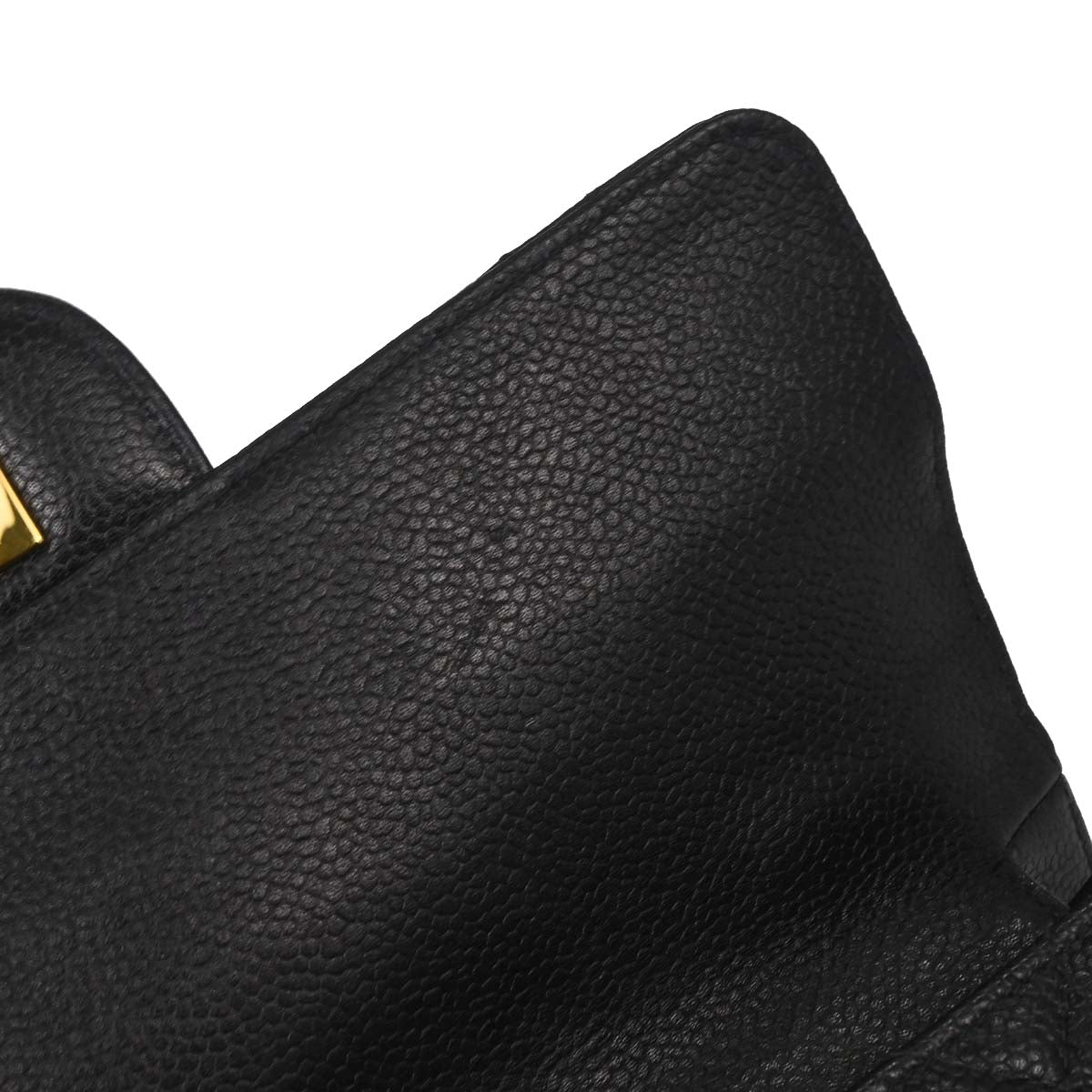 Chanel 1996-1997 Black Caviar Skin Double Sided Flap Shoulder Bag