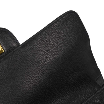 Chanel 1996-1997 Black Caviar Skin Double Sided Flap Shoulder Bag