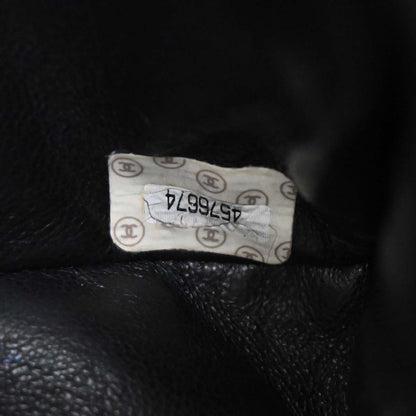 Chanel 1996-1997 Black Caviar Skin Double Sided Flap Shoulder Bag