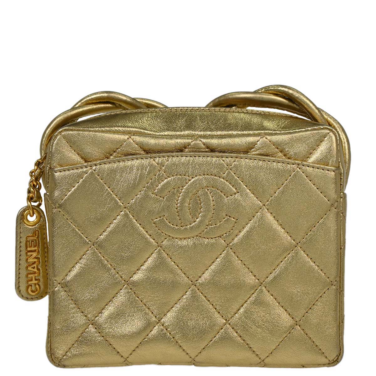 Chanel Gold Lambskin Shoulder Bag
